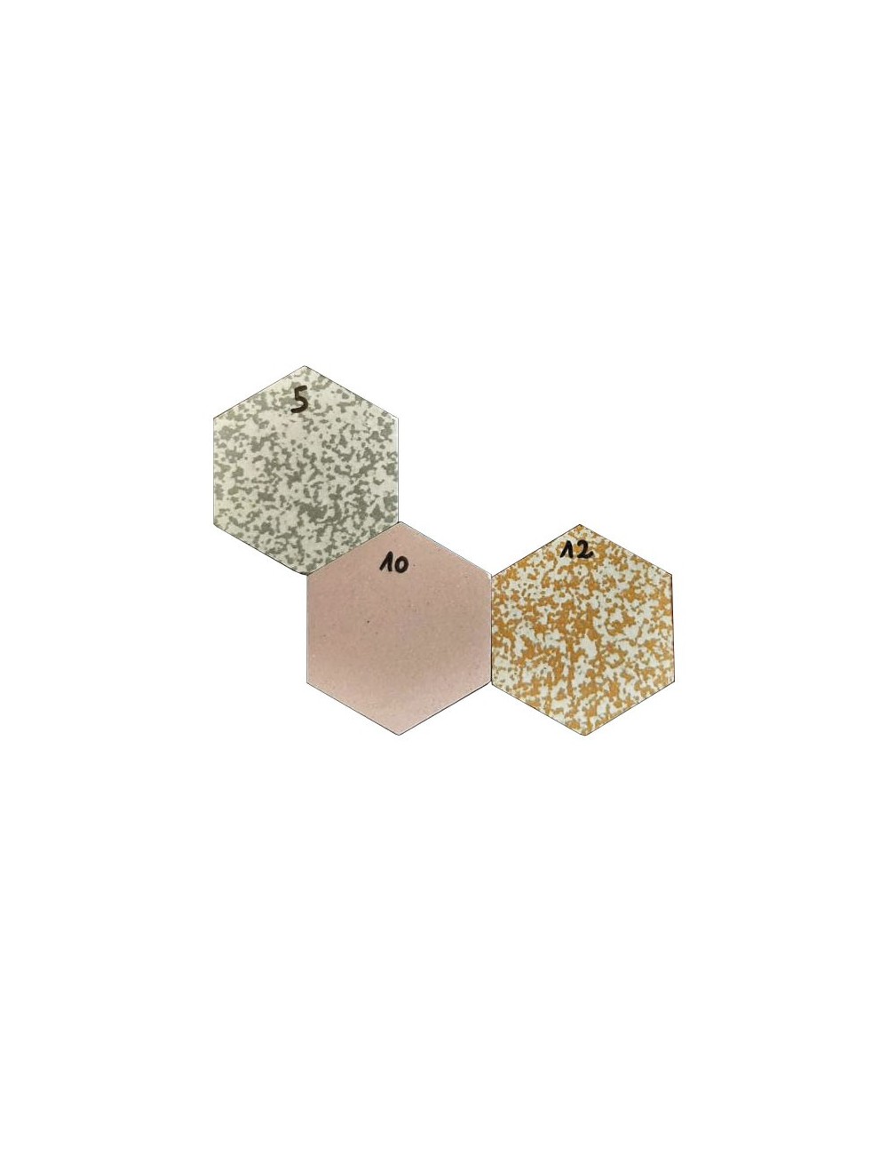 Ref : PORPHYRE HEXAGONAL MULTICOLORE 5,3x5,3