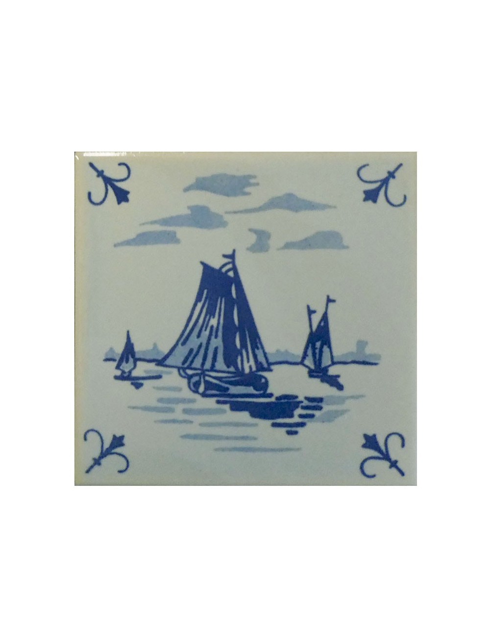 Ref : SÉRIE 1863 DÉCOR BATEAU N° 28  10,8x10,8