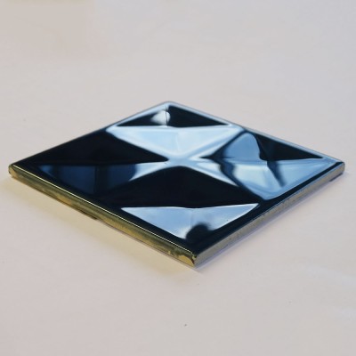 Ref : N° 1213 RELIEF QUADRILLAGE NOIR  10,8x10,8