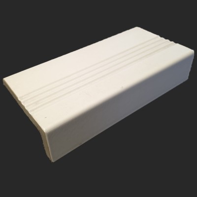 Ref : REBORD BLANC À RAINURES  11,5x24