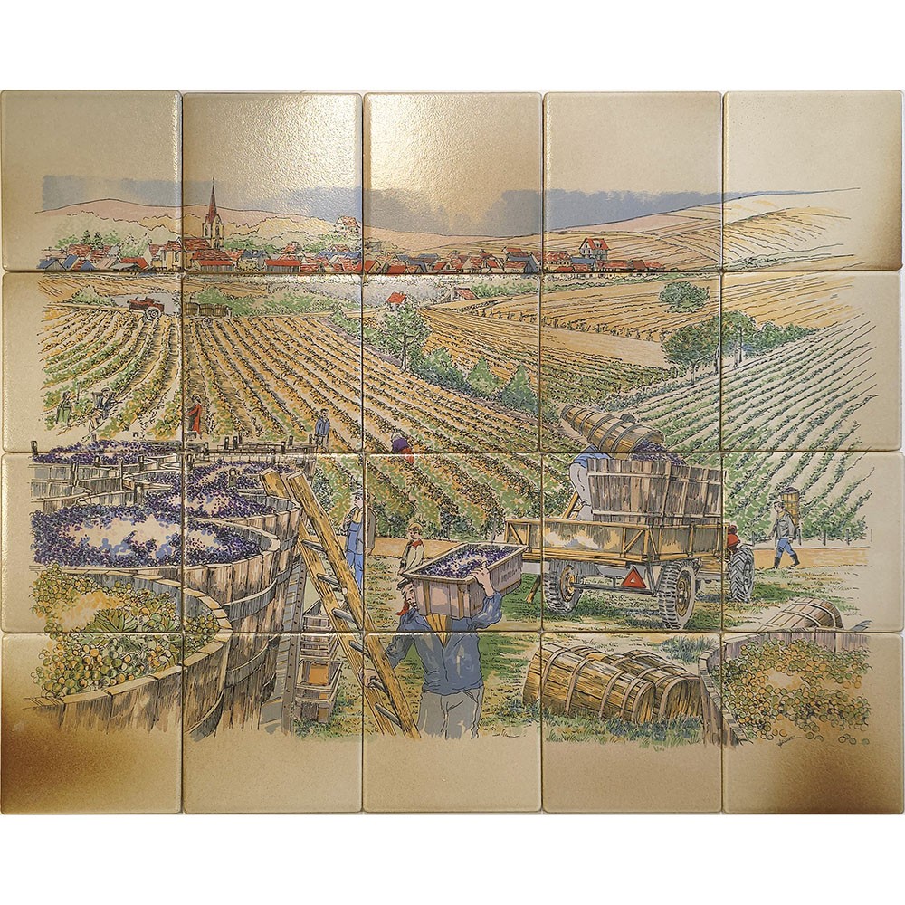 Ref : FRESQUE VIGNERONS  10x10